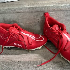 Nike Bright Red Football Cleats